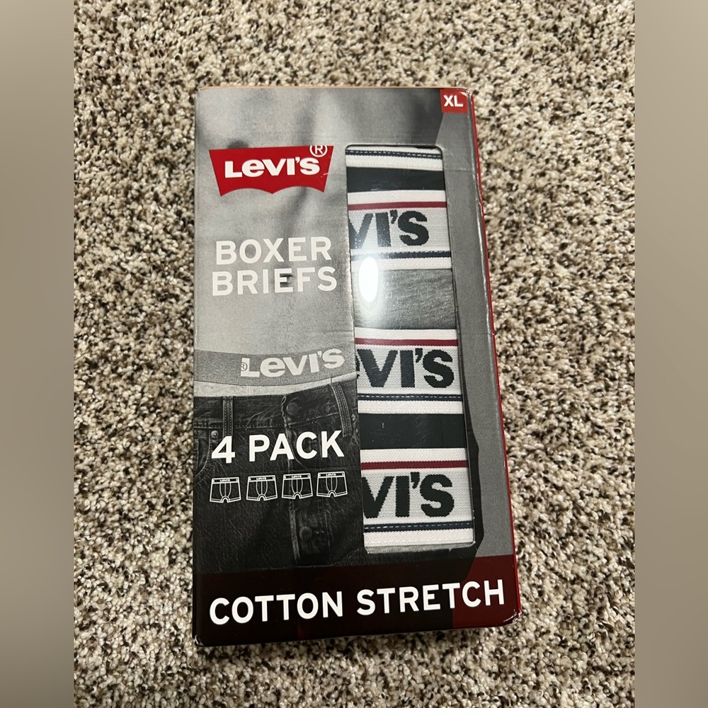 NEW LEVIS BOXER BRIEF PACK OF 4 cotton stretch size: XL